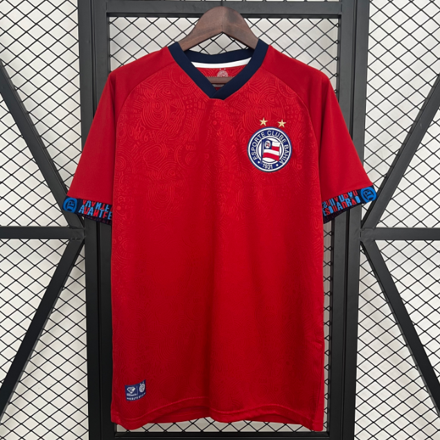 2025-26 Esporte Clube Bahia Red Goalkeeper Soccer Jersey Shirt